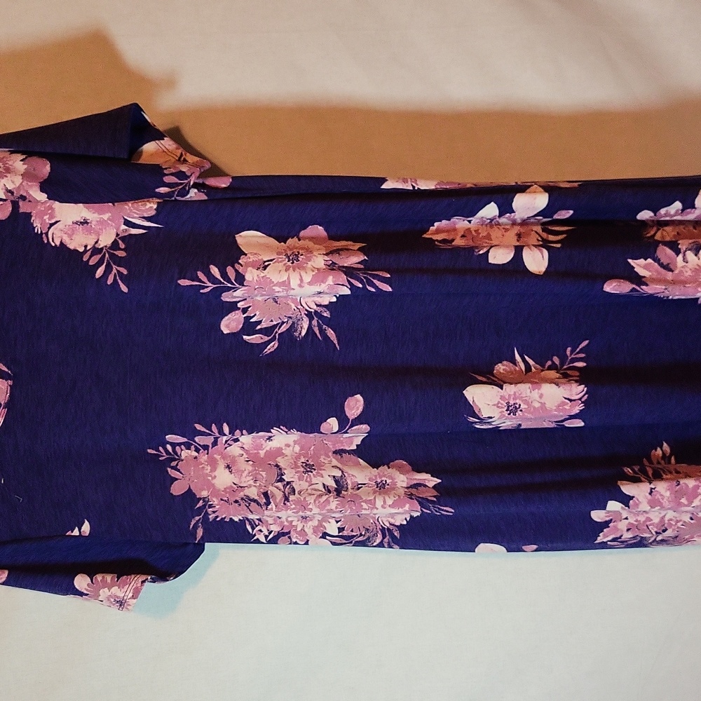 LulaRoe Purple Floral  Carly Dress , Size Large, Never Worn